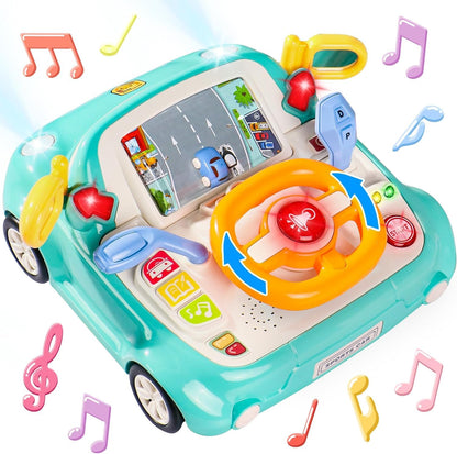 Steering Wheel Baby Racing Car with Realistic Sound and Light