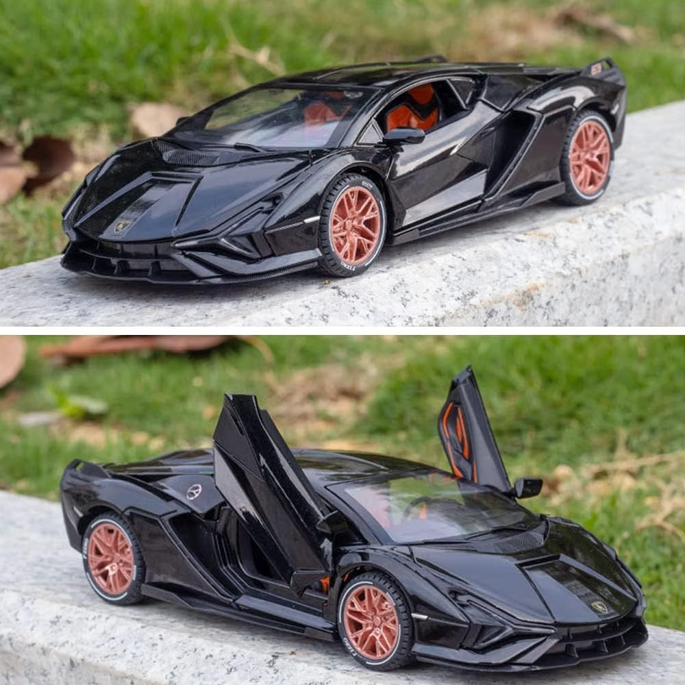 1:24 scale Lamborghini-Inspired Die-Cast Supercar Model – Black Edition