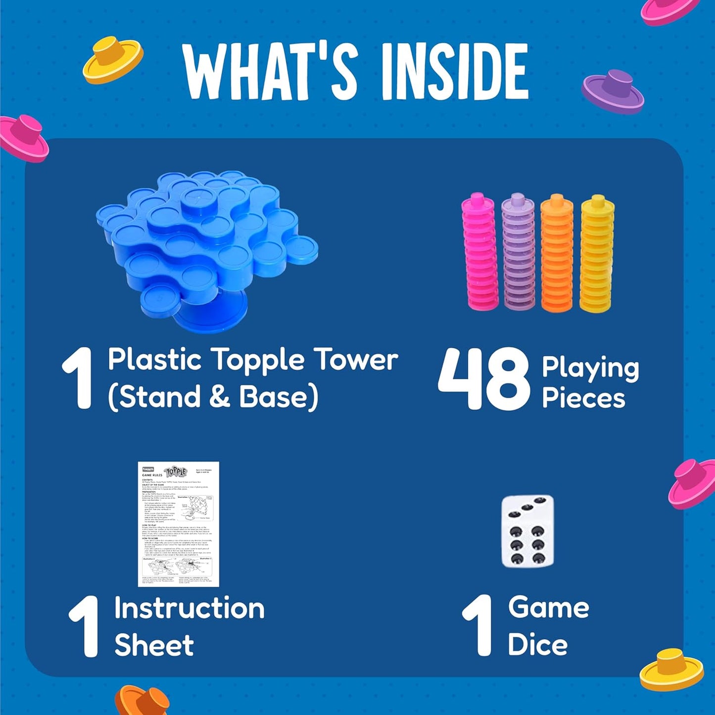 Original Topple - Strategy Game, Board Game for Kids, Adults and Families