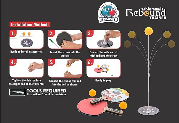 Table Tennis Rebound Trainer Set For Kids