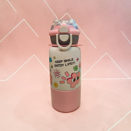 Cute Cartoon Water Bottle with 3D Lid - 450 ML