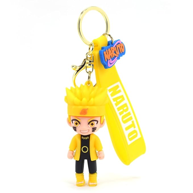 Anime Adventure 3D Silicone Keychain – Cool Bag & Bike Charm for Anime Fans- Naruto