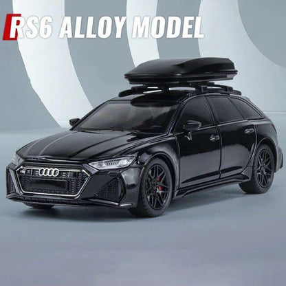 1:24 Audi RS6 Avant Die-Cast Car – Pullback Toy with Lights, Music & Openable Doors