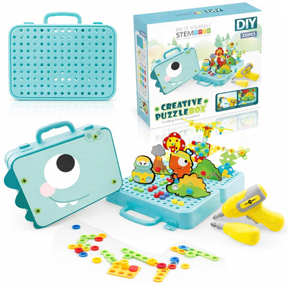DIY Creative Puzzle Box STEM Construction Kit – 232 Pieces Educational Building Set