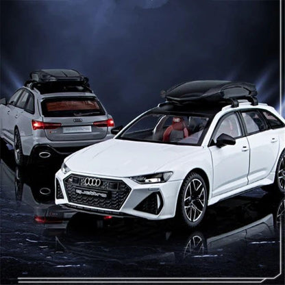 1:24 Audi RS6 Avant Die-Cast Car – Pullback Toy with Lights, Music & Openable Doors