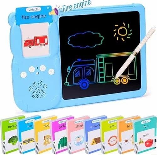 Early Education Interactive Learning Tablet LED Writing Slate with Audio Flash Cards