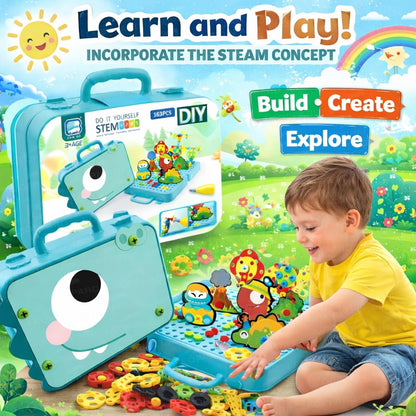 DIY Creative Puzzle Box STEM Construction Kit – 232 Pieces Educational Building Set