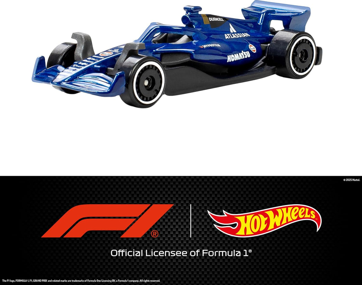 Hot Wheels 1:64 Scale 5-Pack Formula 1 Die-Cast Toy Cars, Set of 5 Officially Licensed