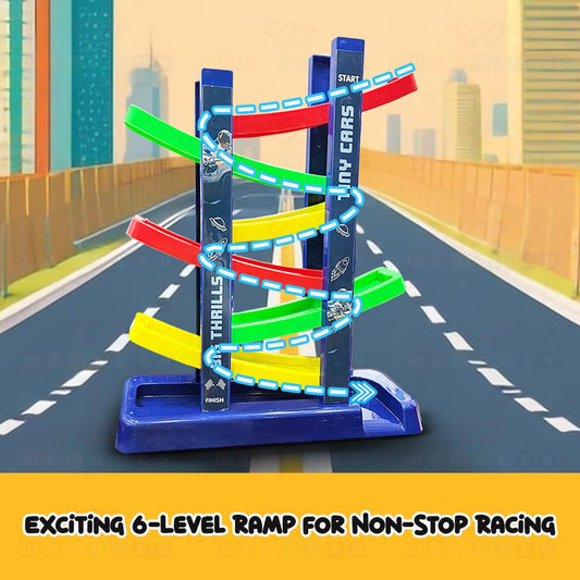 Tiny Cars Big Thrills Multi-Level Racing Track Set