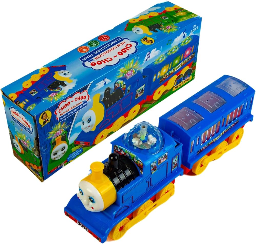 Miniature Toy Train with Track for Kids - Light and Music