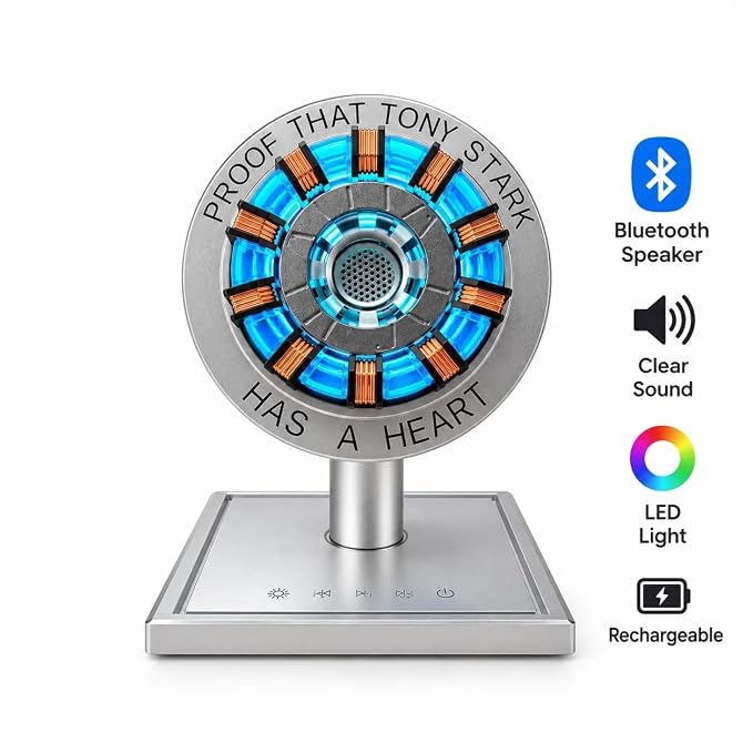 Iron Man Arc Reactor – Proof That Tony Stark Has a Heart | Bluetooth Music Speaker with LED Lights