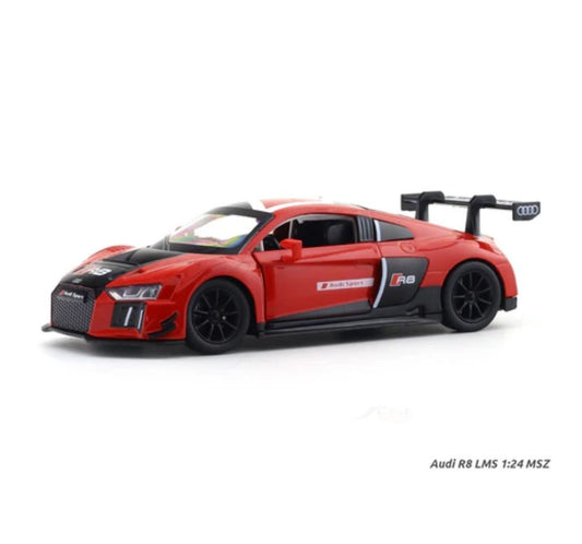 1:24 CCA Official Licensed version Die cast Audi R8 LMS - Red and Black
