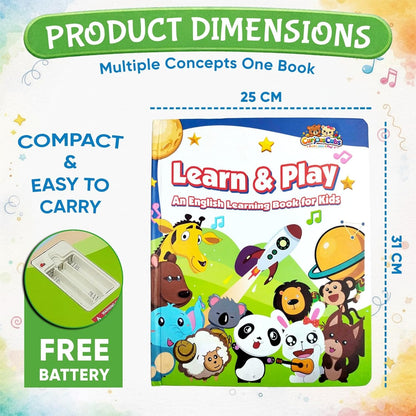 12-in-1 Interactive Musical Learning Book for Kids (1–5 Years)