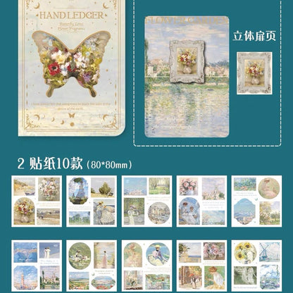 Butterfly Fantasy Vintage Scrapbook & Journaling Kit