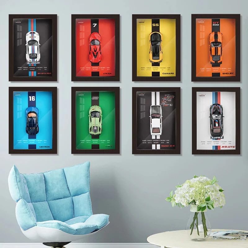 3D Supercar Wooden Frame – Luxury Car Wall Decor/ Collectibles