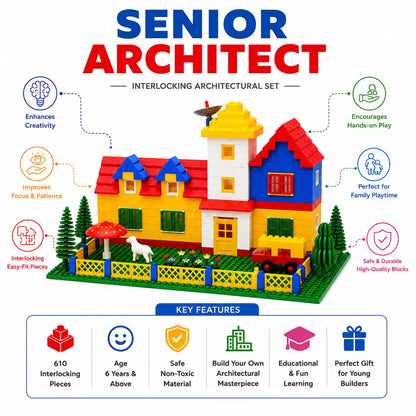 Senior Architect Building Blocks Set | 610 Piece