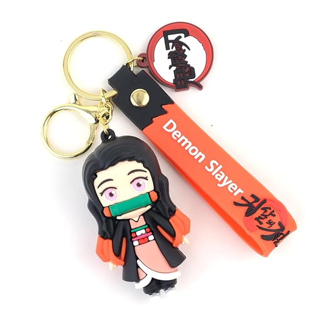 Daiyamondo Demon Slayer 3D Silicone Keychain – Anime Bag & Bike Accessory