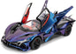 Apollo Evo - Purple Alloy Diecast Pullback Metal Car Toy with Sound Light & Opening Doors - Great Gift Toy for Kids