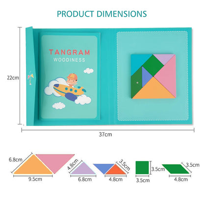 Magnetic Tangram Puzzle Book for Kids