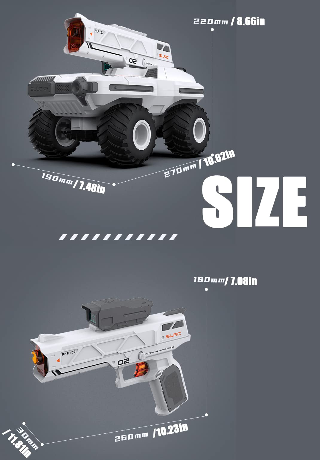 2 in 1 RC Car (White)