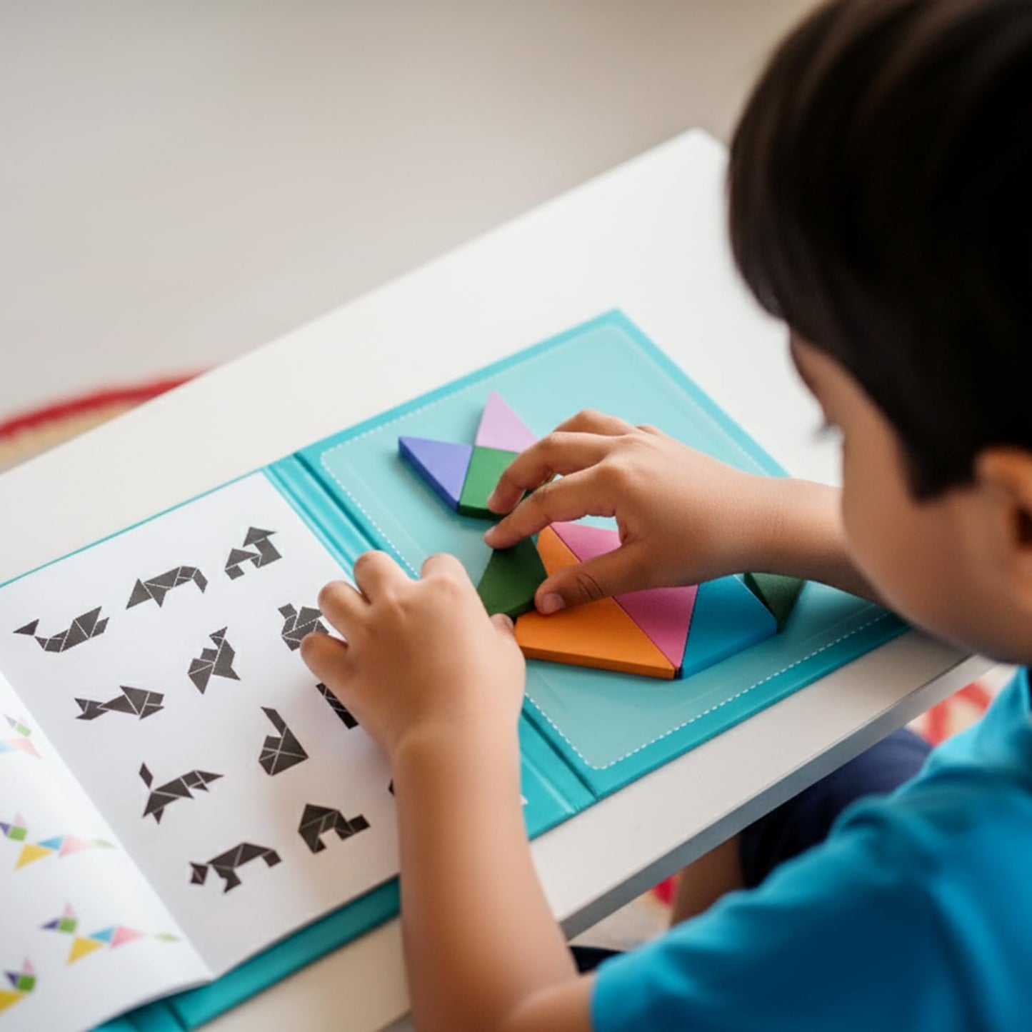 Magnetic Tangram Puzzle Book for Kids