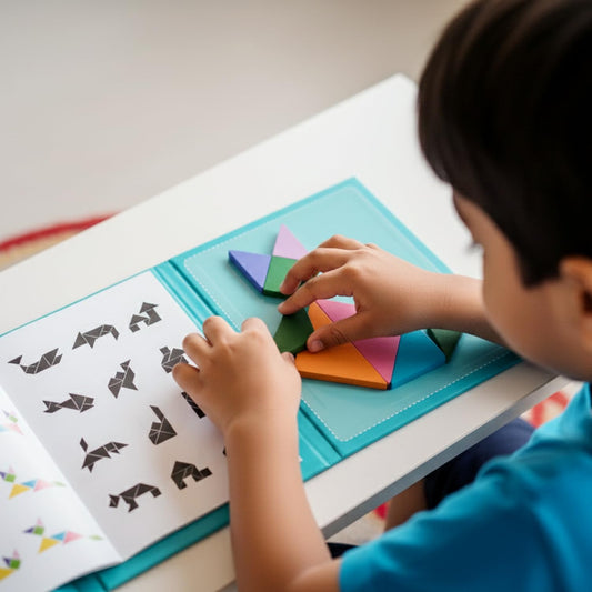 Magnetic Tangram Puzzle Book for Kids