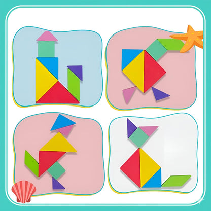 Magnetic Tangram Puzzle Book for Kids