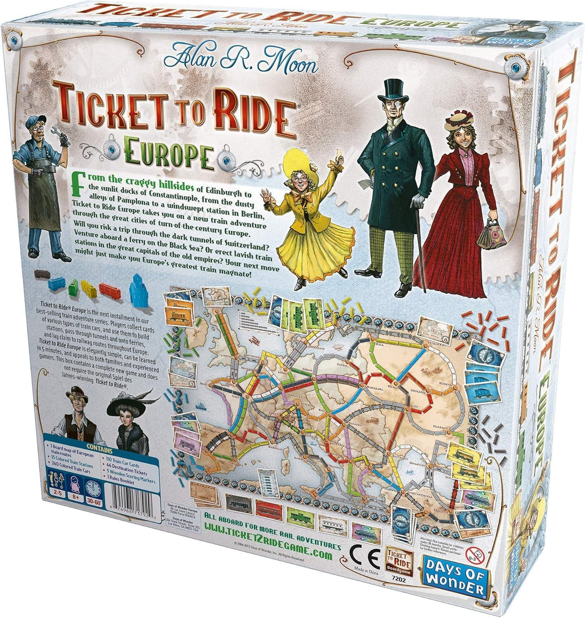 Ticket to Ride Europe Board Game - Embark on a Railway Adventure Across the Continent!