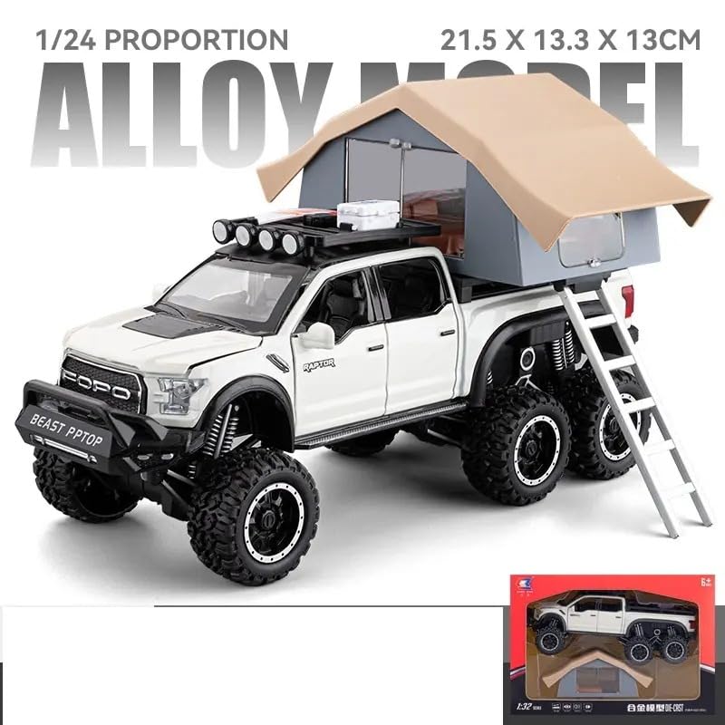 1:24 Die cast - Ford Raptor Motorhome (White)