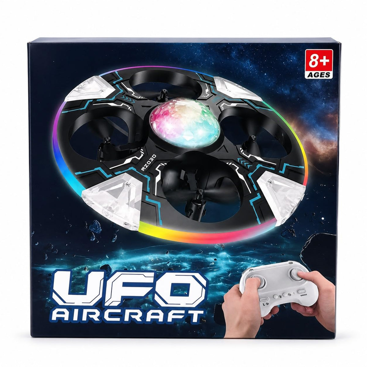 UFO Flying Drone with Remote Control & Multicolour LED Lights