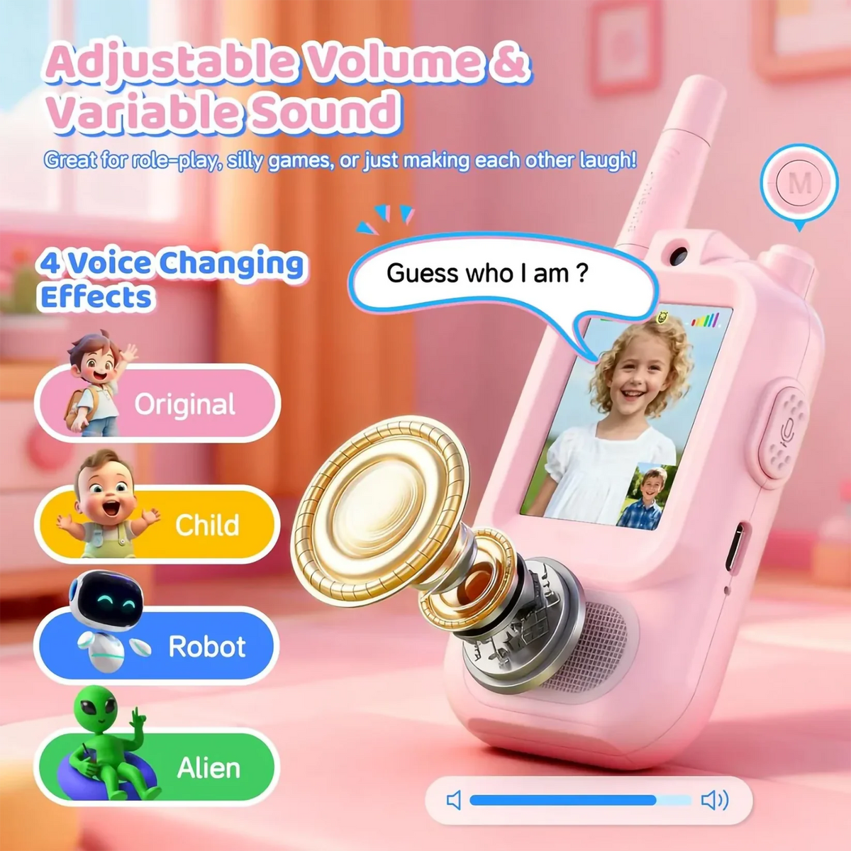 Kids Smart Video Walkie Talkie - Type C charging