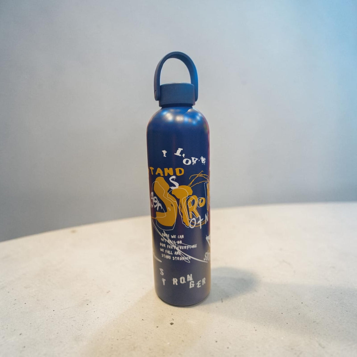 Motivational "Stronger" Stainless Steel Water Bottle  (800 ML)