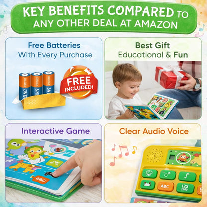 12-in-1 Interactive Musical Learning Book for Kids (1–5 Years)