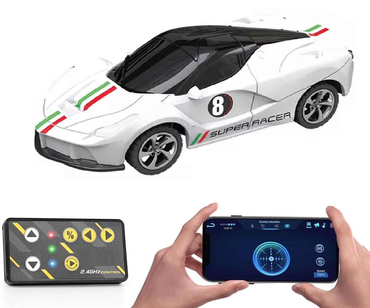2.4GHz RC Supercar with Smartphone Gravity Control - White