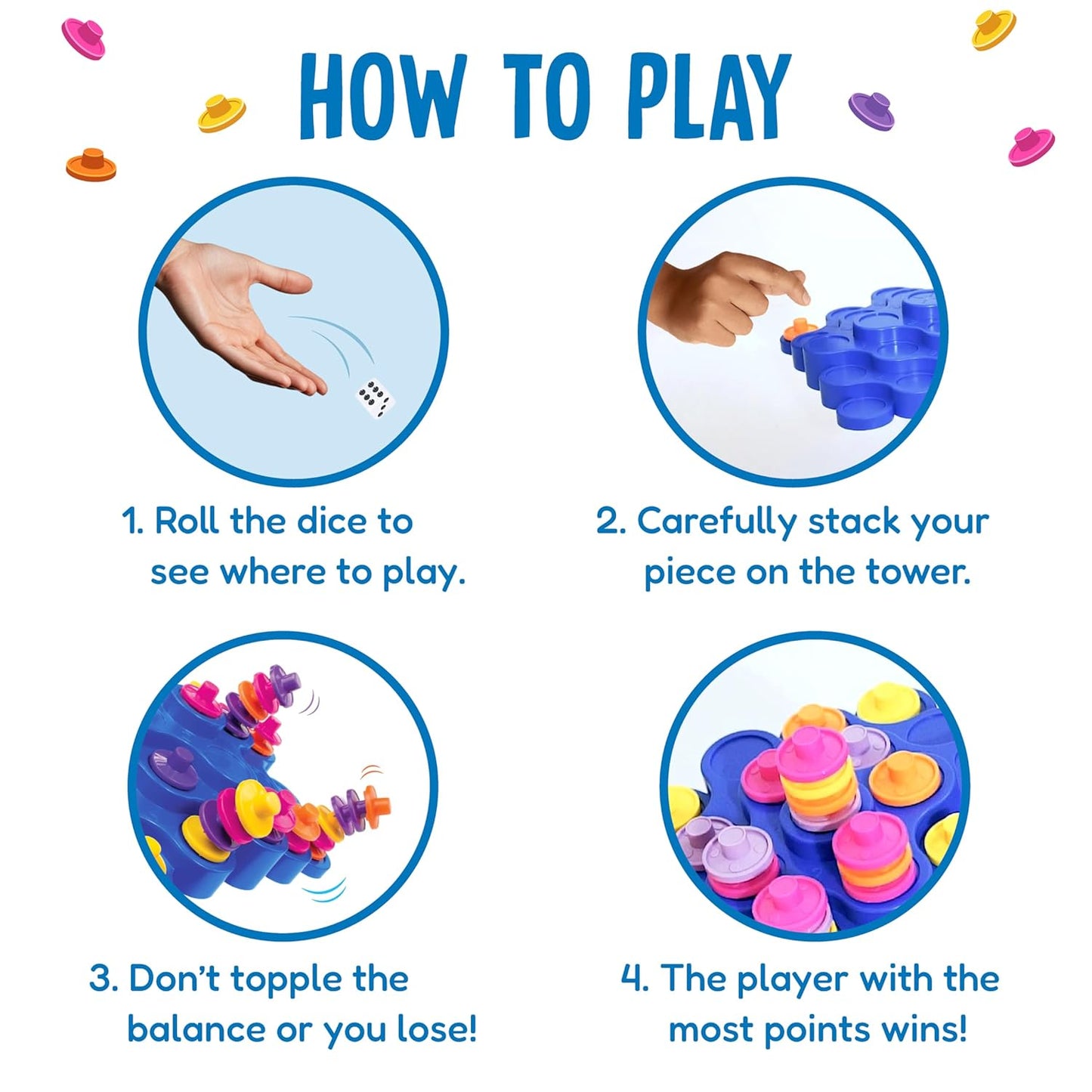 Original Topple - Strategy Game, Board Game for Kids, Adults and Families