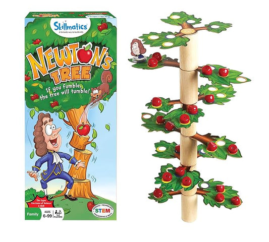 Newton's Tree | Fun Family Game of A Tumbling Tree | Balancing, Stacking, Strategy and Skill Building for Ages 6-99 | Gifts for Kids.