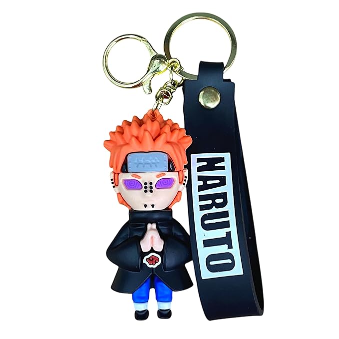 Naruto Chatacter Keychain I Durable & Stylish Anime Accessory I Anime keychain I Silicone keychain I Naruto accessories I Cool keychain for bags I Akatski Member