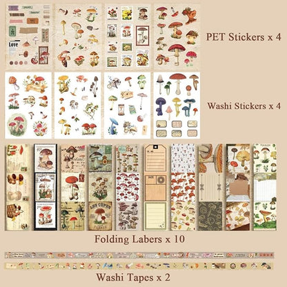Mushroom Chronology Vintage Journal Kit For Girls.
