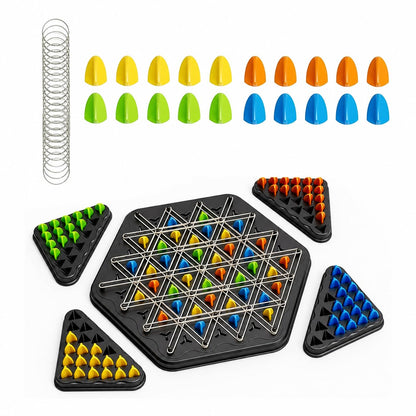 Big Triangle Chinese Checkers Board Game for Kids