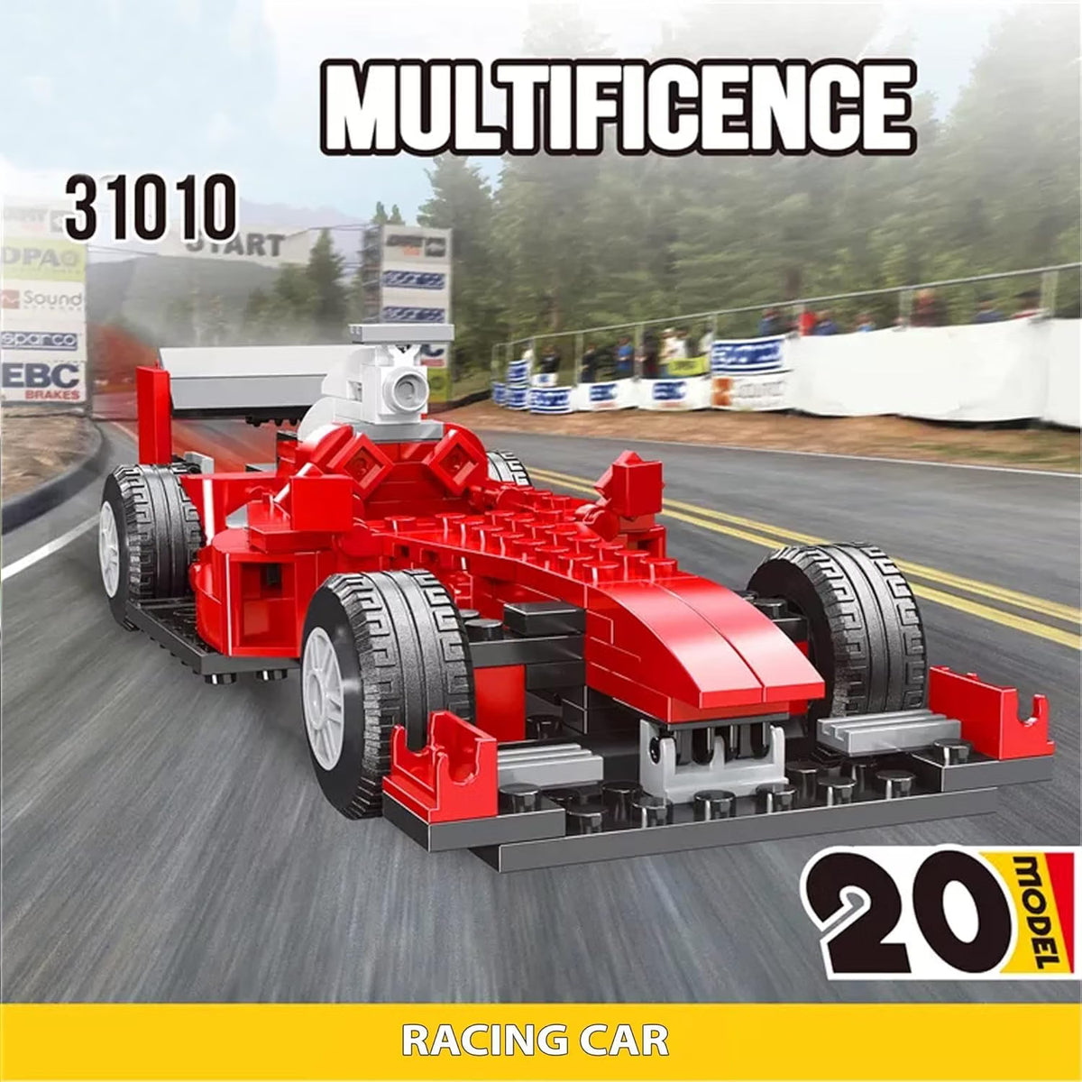 Construction Kit Building Block toy - Red Racing Car (278 Pcs)