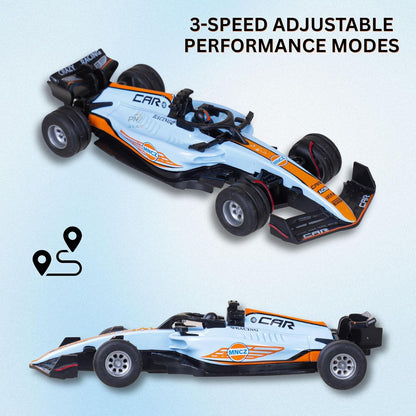 1:64 Scale Formula-Style Mini RC Racing Car - Blue