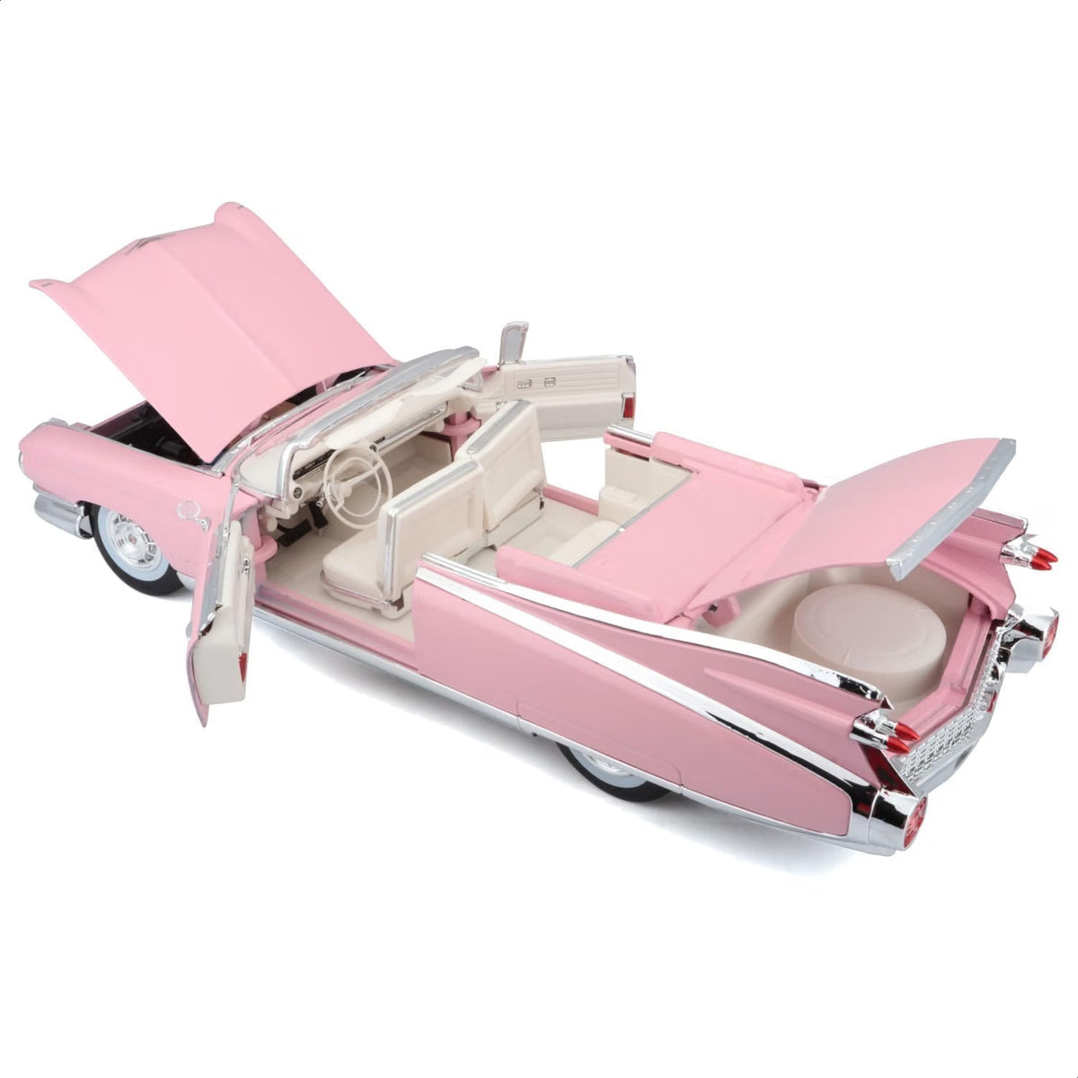 1:24 scale Classic Pink Vintage Convertible Die-Cast Car – Collectible Model