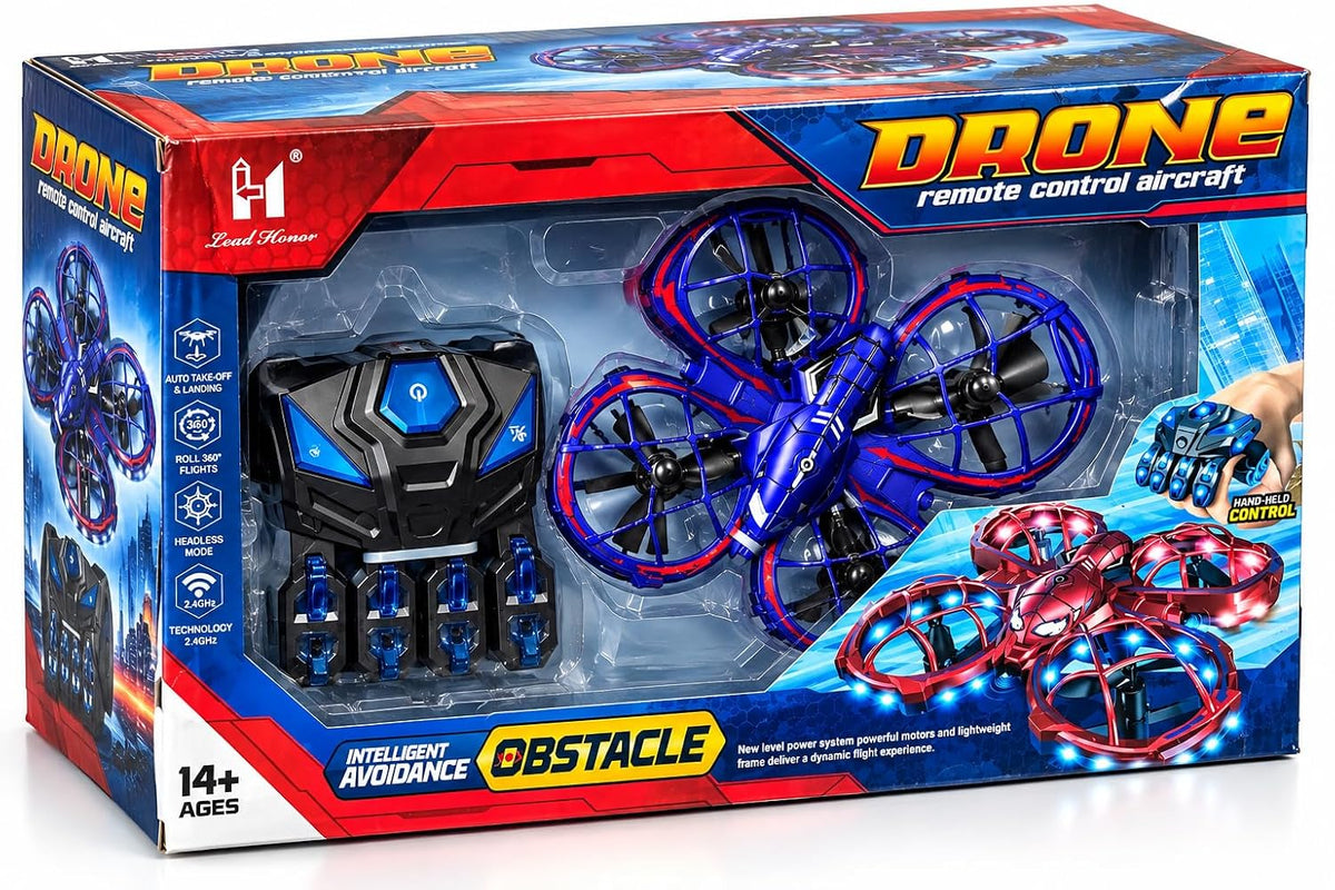 RC Flying Drone with Obstacle Avoidance with 360° Flips & Hand Gesture Control