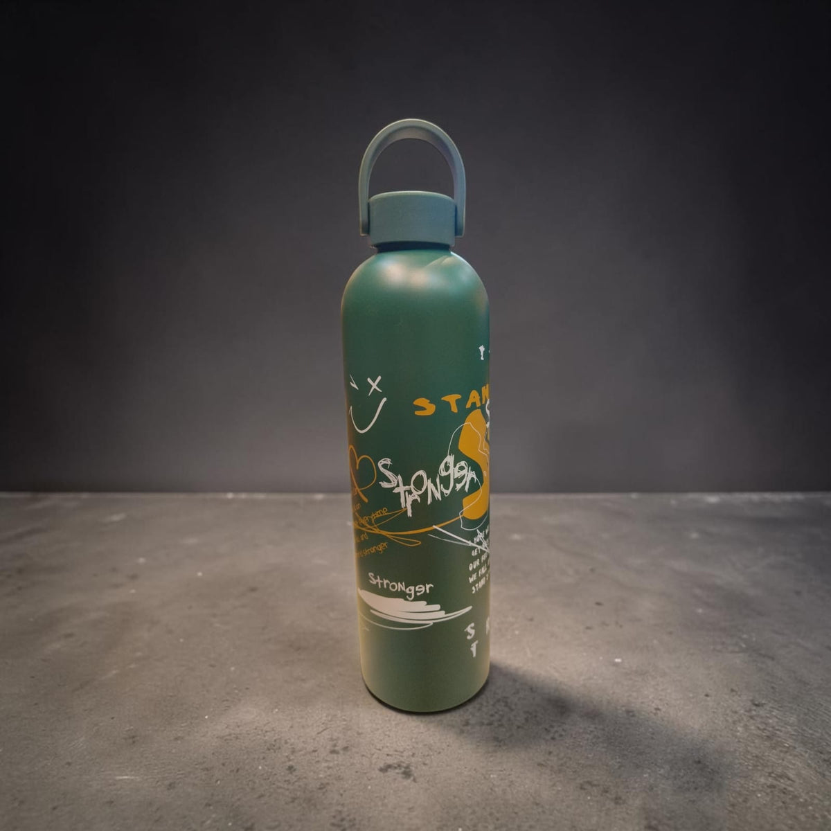 Motivational "Stronger" Stainless Steel Water Bottle  (800 ML)