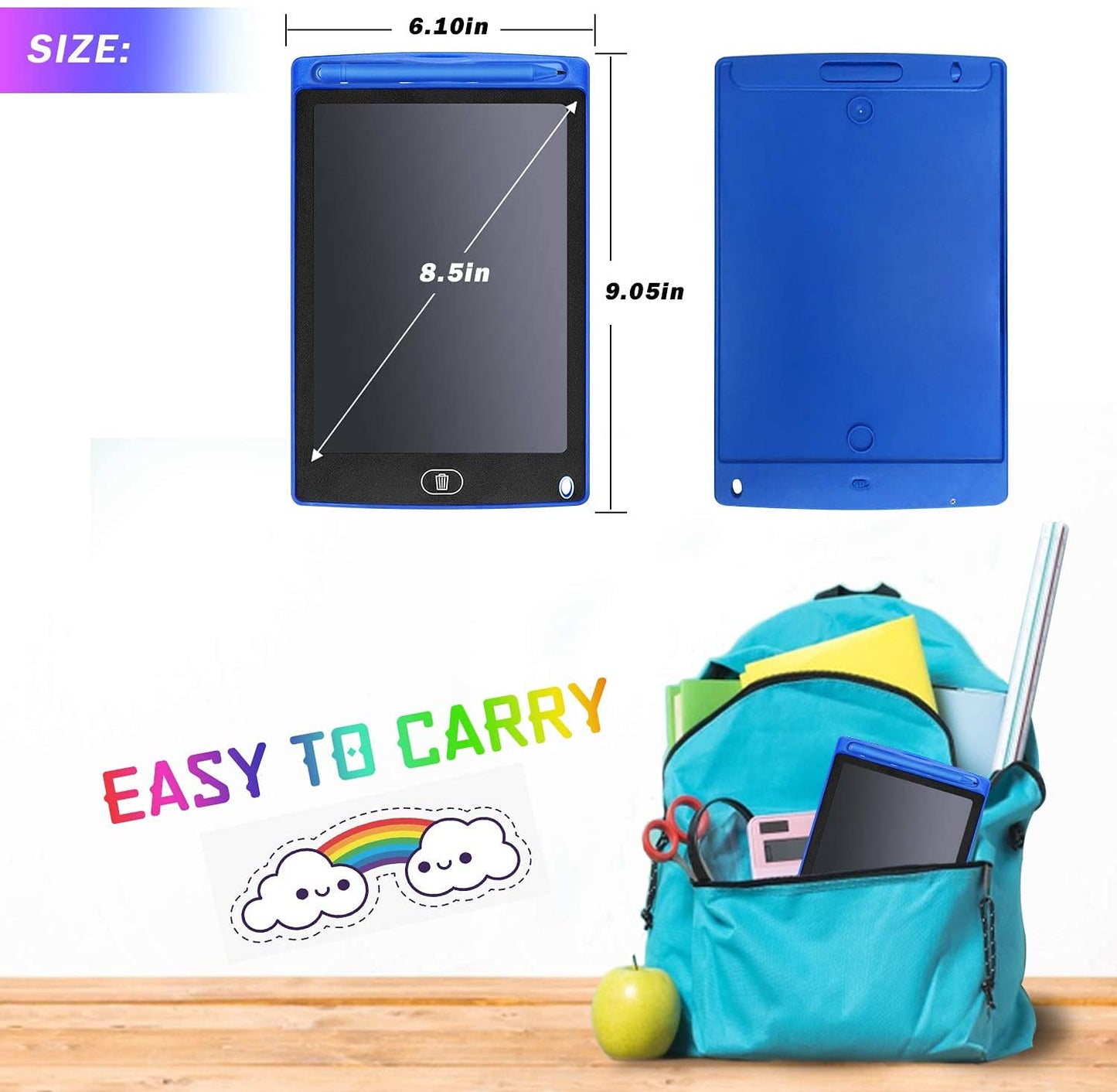 8.5" LCD Writing Tablet – Colorful Doodle Board for Kids (Ages 3–6, Assorted Colors)