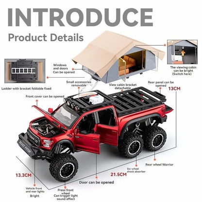 1:24 Die cast - Ford Raptor Motorhome (White)