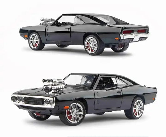 1:24 scale Classic Muscle Car Die-Cast Model – Black Edition
