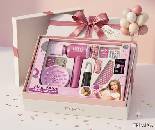 Kids Hair Salon Beauty Set – Pretend Play Styling Kit
