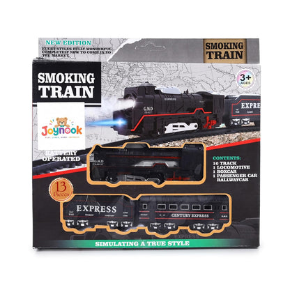 Smoking Train Rechargeable Battery-Operated Electric Train Set with 10 Tracks