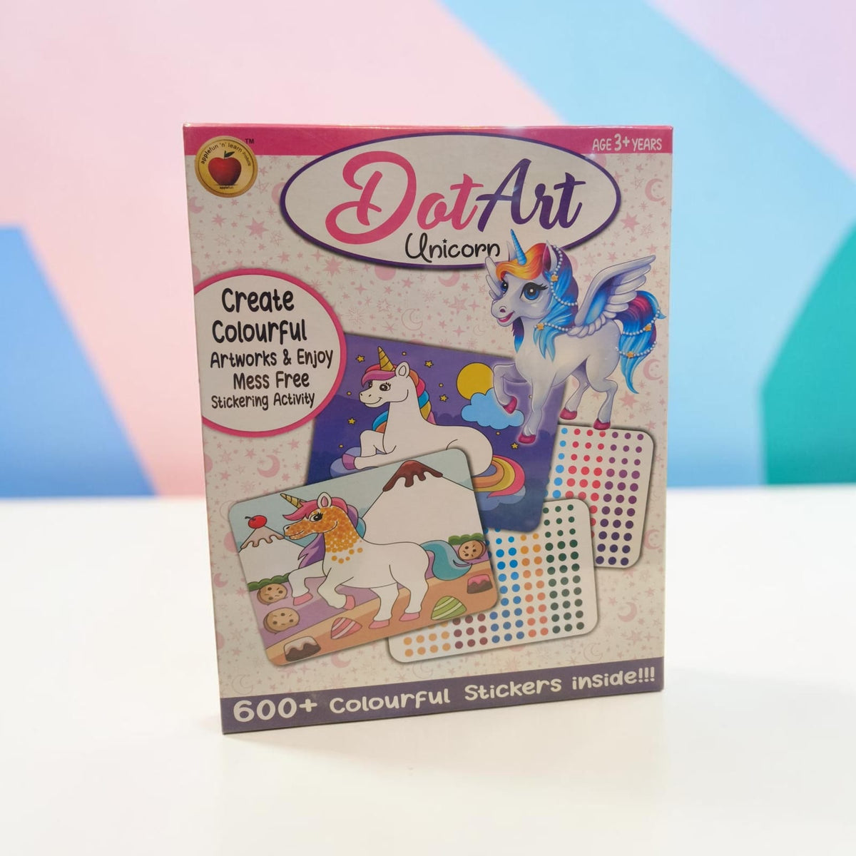 Dot Art Unicorn Creative Kit – 600+ Colourful Stickers